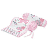 BreathableBaby Mesh Crib Liner - Safari Fun Pink, Multi-Colored
