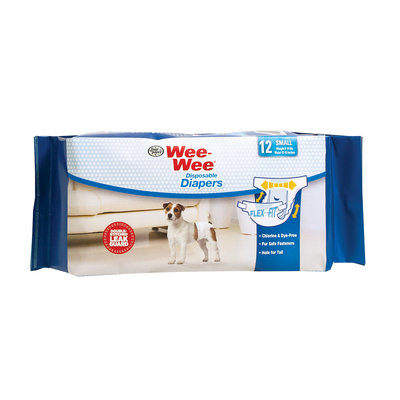 Four Paws Wee Wee Disposable Diapers, Small 12ct