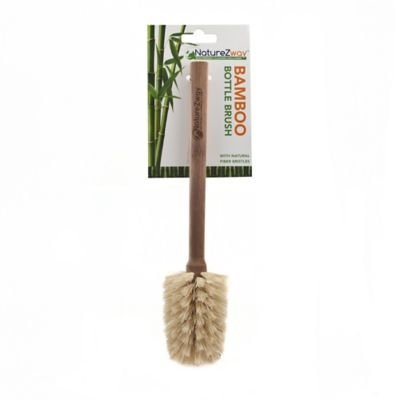 NatureZway Bamboo Kitchen Bottle Brush in Natural