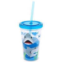 Stephen Joseph 12 oz. Shark Tumbler with Straw in Blue