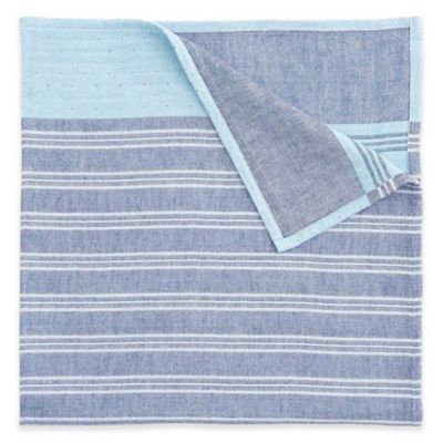 Elegant Baby® 3-Ply Yarn-Dyed Cotton Muslin Blanket in Blue