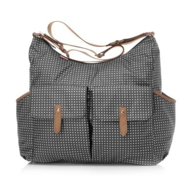 Babymel Frankie Polka Dot Changing Bag, Black