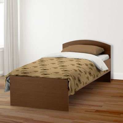Designs Direct Bear Face Friend Twin Duvet Cover in Brown