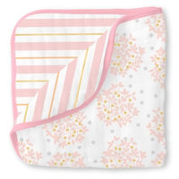 Swaddle Designs® Heavenly Floral Muslin Luxe Blanket in Pink