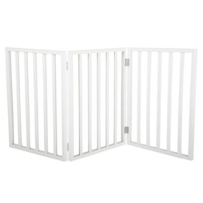 Petmaker 24 in. x 54 in. Freestanding Dark Brown Wooden Pet Gate