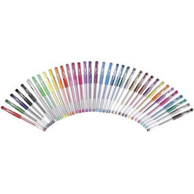 School Smart 1570505 Various Pen Grip Medium Gel Stick Asst Set of 36