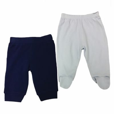 Sterling Baby Size 3M 2-Pack Open/Footed Pant in Blue