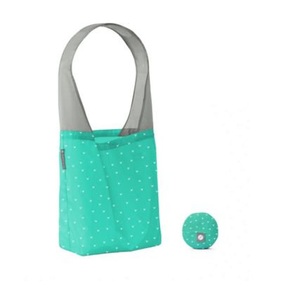 Flip & Tumble Flip Bag 24-7 V-Print Reusable Shopping Bag in Teal/White
