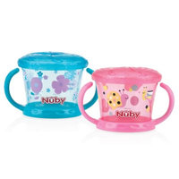 Baby Feeding - Nuby - 2pc Snack Keeper Pink/Aqua 92855