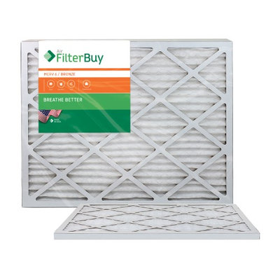 AFB Bronze MERV 6 18x25x1 Pleated AC Furnace Air Filter. Filters. 100% produced in the USA. (Pack of 2)