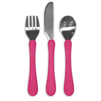 green sprouts® Learning Cutlery Set in Pink