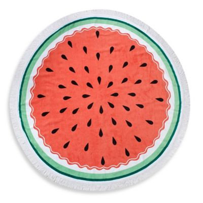 Watermelon Round Beach Towel