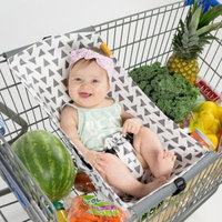 Baby Shopping Cart Hammock in White/Grey Triangles