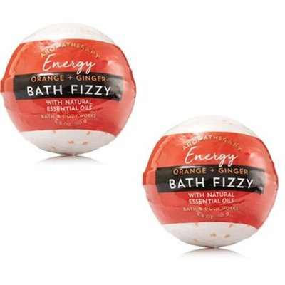 Bath and Body Works 2 Pack Aromatherapy Energy (Orange & Ginger) Bath Fizzy. 4.6 Oz