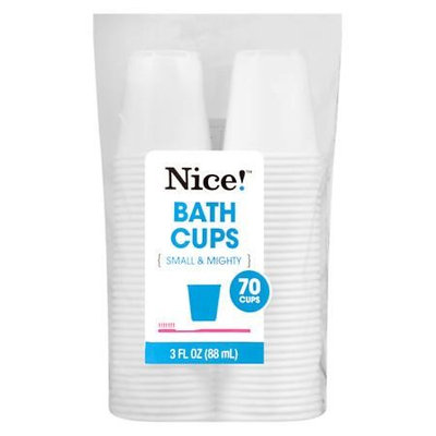 N'ice Nice! Bath Cups 3 oz White 70.0 ea (Pack of 12)