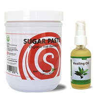 Sugaring Hair Removal Paste - HARD - for Bikini Area, Brazilian, Underarms + Healing Oil Aftercare
