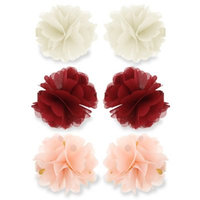 Capelli New York 6-Pack Infant Chiffon Flower Hair Clips