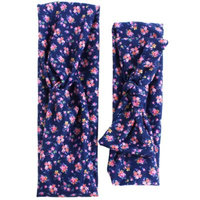 Tiny Treasures Navy Floral Mommy and Me Headband Set