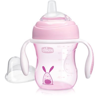 Chicco® NaturalFit® Soft Silicone Spout 7 oz. Transition Cup in Pink