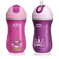 Chicco® NaturalFit® 2-Pack Insulated Flip Top 9 oz. Straw Cup in Pink/Purple