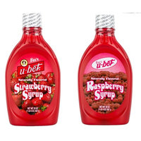Fox's U-Bet Strawberry and Raspberry Syrup Bundle 20oz