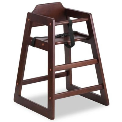Flash Furniture Baby High Chair in Walnut