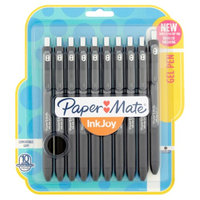Paper-mate Paper Mate(R) InkJoy(R) Gel Pens, Medium Point, 0.7mm, Black Barrel, Black Ink, Pack Of 10