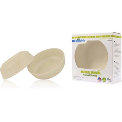 Pacific Baby 573 Bamboo Cereal Bowl - Cream Pack of 2