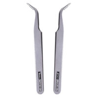 Warm Girl Rhinestones Nail Art Acrylic Picking Tools Eyelash Curved Nipper Tweezers kit