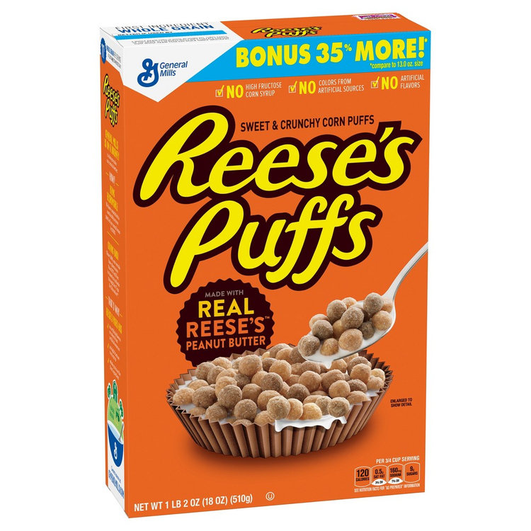 General Mills Reese's Puffs 18oz, Cold Cereals Reviews 2019