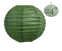 Balsacircle 12 pcs 24' Paper Lanterns Lamp Shades - Green