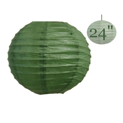 Balsacircle 12 pcs 24' Paper Lanterns Lamp Shades - Green