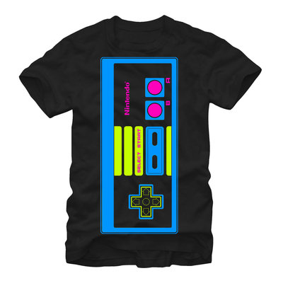 Fifth Sun Nintendo Vibrant NES Controller Mens Graphic T Shirt