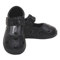 Black Polka Dot Adjustable Mary Jane Girls Shoes Baby 1- Toddler 7