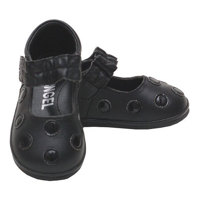 Black Polka Dot Adjustable Mary Jane Girls Shoes Baby 1- Toddler 7