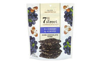 7th Street Confections Blueberry And Almond Dark Chocolate Thins, 4.7 Oz, Pack Of 3 Bags