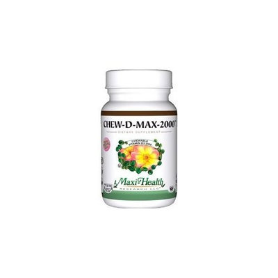 Maxi Health Chew D Max (Vitamin D3) 2000 IU Chewable Bubble Gum Flavor - 200 Tablets Carrier to shipping international usps, ups