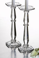 Studio Silversmiths Large Crystal Candle Sticks Set