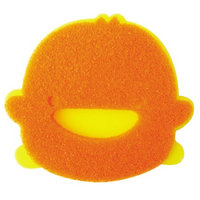 Piyo Piyo Double Layer Bath Sponge in Orange/Yellow