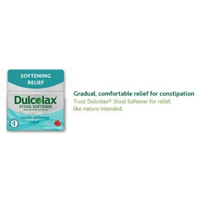 Dulcolax Stool Softener, 2x 100 Liquid Gels