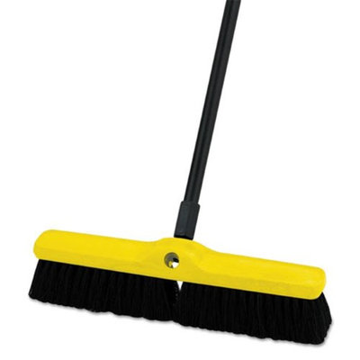 Rubbermaid Black Brush Floor Polypropylene Medium 18