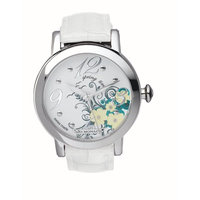 Gio Monaco Women's 790-F Season White Spring Dial Alligator Leather Watch