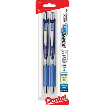 Pentel of America BLN73BP2C EnerGel RTX Retractable Liquid Gel Pen Blue - Pack of 2