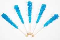 Dryden & Palmer Blue Raspberry Wrapped Rock Candy Sticks (10 Pieces)