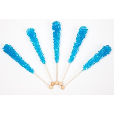 Dryden & Palmer Blue Raspberry Wrapped Rock Candy Sticks (10 Pieces)