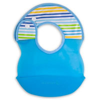 Summer Infant Deluxe Bibbity Rinse & Roll Bib, Blue
