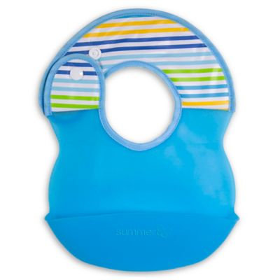 Summer Infant Deluxe Bibbity Rinse & Roll Bib, Blue