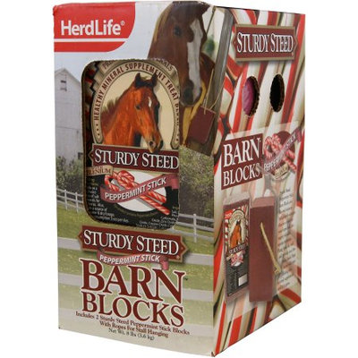 Evolved Habitats Herd Life Sturdy 4lb Steed Barn Block, Peppermint, 2pk