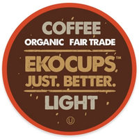 EKOCUPS Artisan Light Coffee Single Serve Cups For K cups Brewer USDA Certified Organic And Fair Trade, 40 Count