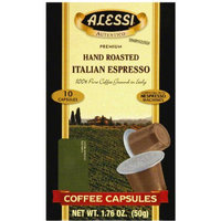 Alessi Hand Roasted Italian Espresso Coffee Capsules, 10 count, 1.76 oz (Pack of 12)